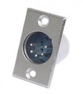 XLR Flanschstecker Einbau  ( 4 polig )