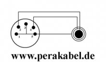 XLR-Stecker 5 polig auf Klinkenstecker 6,3mm stereo