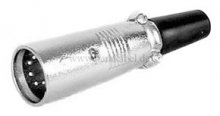 XLR-Stecker 5polig  auf XLR-Buchse gewinkelt 5polig  ( Schirm an Gehäuse )