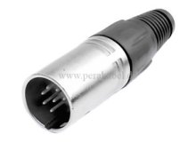 XLR-Stecker 7polig auf XLR-Buchse 7polig ( Schraubkappe Plastik )