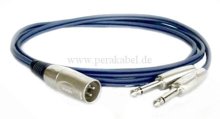 XLR-Stecker auf 2 x Klinkenstecker 6,3mm metall mono DAP AV-48