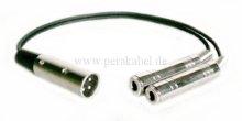 XLR-Stecker auf 2 x Klinkenbuchse 6,3mm metall mono Splitt