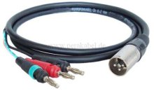 XLR-Stecker auf 3x Bananenstecker