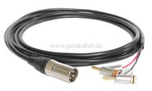 Lautsprecherkabel (Boxenkabel) XLR-Stecker auf Bananenstecker gewinkelt