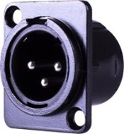 XLR Flanschstecker 3 polig Einbau Typ-D
