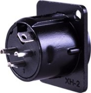 Preview: XLR Flanschstecker 3 polig Einbau Typ-D