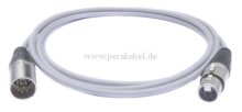 XLR-Stecker auf XLR-Buchse 7polig Schraubkappe Plastik (Kabel 7x0,25qmm)