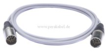 XLR-Stecker auf XLR-Stecker 7polig Schraubkappe Plastik (Kabel 7x0,25qmm)