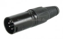 XLR-Stecker 5polig auf XLR-Buchse 5polig ( 4x 0,25qmm )
