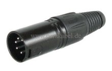 Preview: Mini XLR-Buchse auf XLR-Stecker (5 polig)