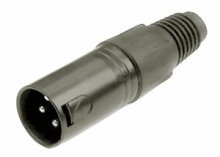 XLR-Stecker schwarz ( Schraubkappe Plastik )
