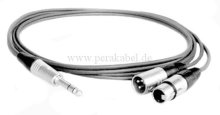 Klinkenstecker 6,3mm stereo NP3X auf 1x XLR-Stecker NC3MX/ 1x XLR-Buchse NC3FX