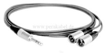 Klinkenstecker 6,3mm stereo NP3X auf 2 XLR-Stecker NC3MX