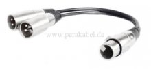 XLR-Buchse 5 polig Martin auf 2 XLR-Stecker 3 polig Martin ( 2x 0,22qmm unsymmetrisch ) 0,2m
