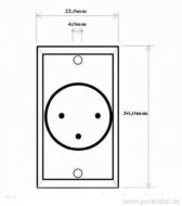 XLR Flanschstecker Einbau ( vergoldet )