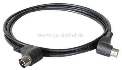 DIN-Stecker Bajonett 5-pol Teilung=60o Winkel=240o DIN45322