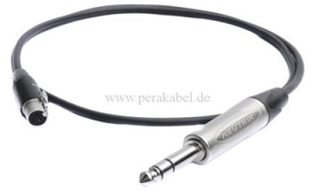 110 Ohm-Kabel - Mini XLR-Buchse auf Klinkenstecker 6,3mm stereo (Neutrik)
