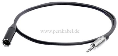 110 Ohm-Kabel - Mini XLR-Stecker auf Klinkenstecker 6,3mm stereo (Neutrik)