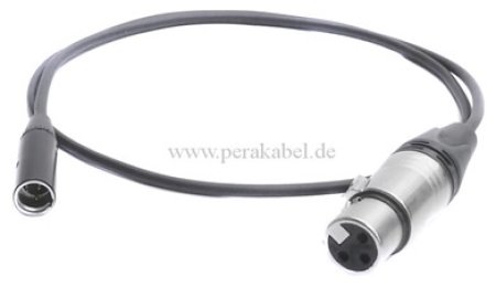 110 Ohm-Kabel - Mini XLR-Stecker auf XLR-Buchse ( Neutrik )