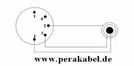 DIN-Stecker 5pol auf  Miniklinkenstecker 3,5mm stereo (standard)  1,5m