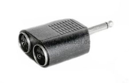 2 DIN-Buchsen auf Klinkenstecker 6,3mm mono