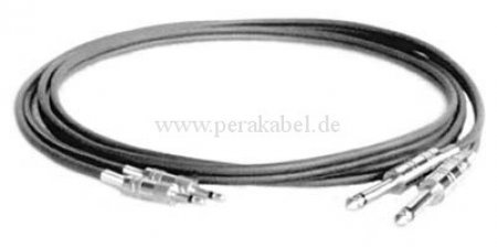 Zwillingskabel ( 8 x 4 ) 2x Klinkenstecker 6,3mm mono auf 2x Klinkenstecker 3,5mm mono