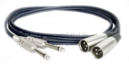 2 x Klinkenstecker 6,3mm mono auf 2 x XLR-Stecker DAP AV-48 2 x Klinkenstecker 6,3mm mono auf 2 x XLR-Stecker DAP AV-48