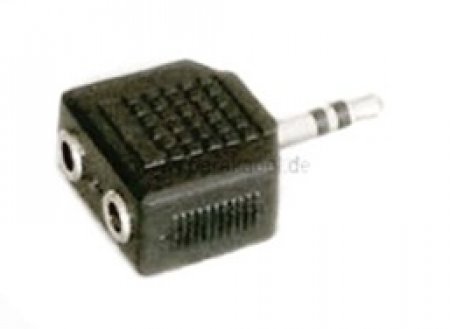 2 Miniklinkenbuchsen 3,5mm stereo auf 1 Miniklinkenstecker 3,5mm stereo