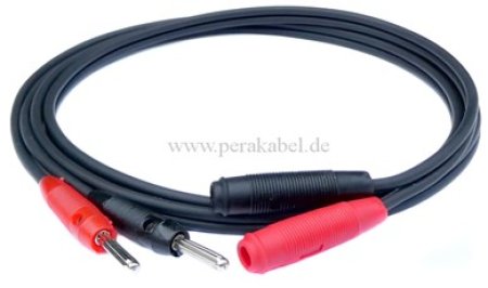 Messleitung-Verlängerung 2x Bananenstecker 4mm auf 2x Bananenbuchse 4mm