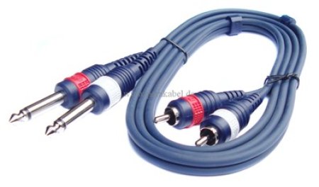 2 x Klinkenstecker 6,3mm mono auf 2 x RCA-Stecker (DAP-FL 23)