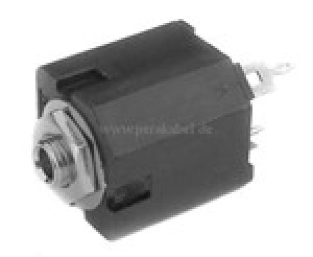 Klinkeneinbaubuchse 3,5mm mono ( geschl. Gehäuse )