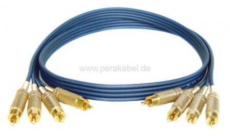 4 RCA-Stecker metall auf 4 RCA-Stecker metall