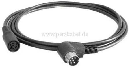 DIN-Kabel LK1-DIN-Stecker gew./Buchse 6 polig ( alle Pins belegt )