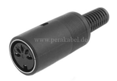 DIN-Stecker 5polig gewinkelt auf DIN-Buchse 5polig (Steuer/Signalkabel)