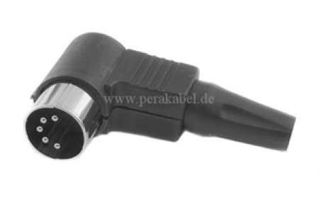 DIN-Stecker 5polig auf DIN-Stecker 5polig gewinkelt
