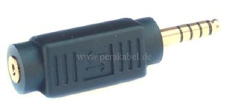 Miniklinkenbuchse 2,5mm 4 polig auf Klinkenstecker 4,4mm 5 polig