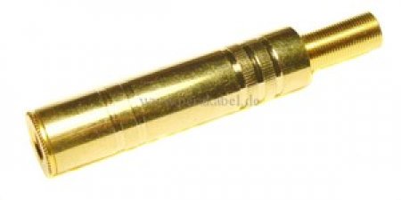 Klinkenstecker 6,3mm stereo verg. auf Klinkenbuchse 6,3mm stereo verg. (DAP MC-216)