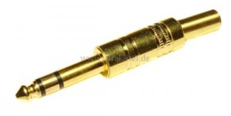 Klinkenstecker 6,3mm stereo verg. auf 2 x Bananenstecker 4mm verg.