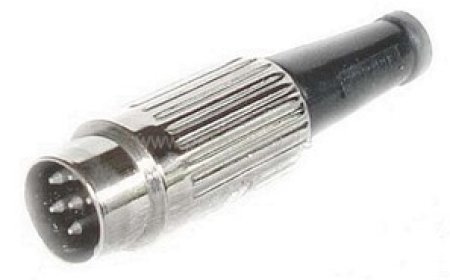 DIN-Kabel - Stecker 6 polig Deltron (Schirm an Geh.-6x0,34)