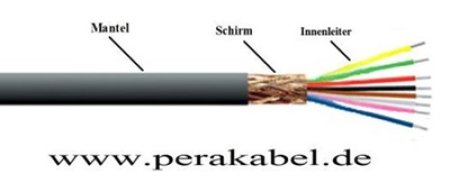 DIN-Kabel - Stecker 8 polig 262° Gewinkelt (Schirm an Gehäuse)