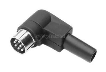 DIN-Kabel - Stecker 8 polig 262° Gewinkelt (Schirm an Gehäuse)