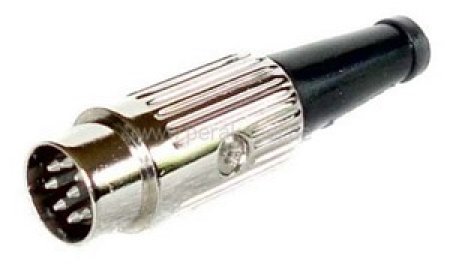 DIN-Stecker 8 polig auf DIN-Stecker 8 polig 270° Deltron ( Schirm an Pin 2 )