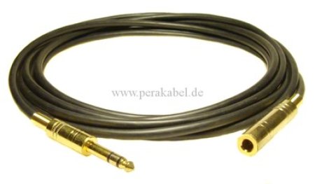 Klinkenstecker 6,3mm stereo verg. auf Klinkenbuchse 6,3mm stereo verg. (DAP MC-216)