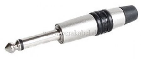 Klinkenstecker 6,3mm mono auf BNC-Buchse ( Kabel 75 Ohm )