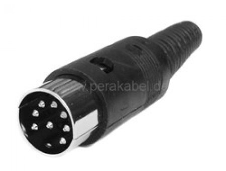 DIN-Stecker 8pol auf DIN-Stecker 8pol gewinkelt (262°)