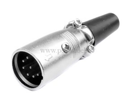 XLR-Stecker auf XLR-Buchse-7polig / Schirm an Geh. ( Mikrofonkabel )