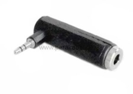 Klinkenbuchse 6,3mm stereo auf Miniklinkenstecker 3,5mm stereo  gewinkelt