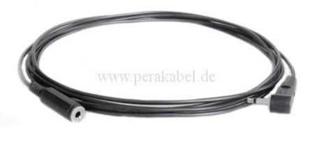 Miniklinkenstecker 3,5mm mono gewinkelt auf Miniklinkenbuchse 3,5mm mono