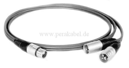 Y-Kabel (symmetrisch) XLR-Buchse auf 2 x XLR-Stecker (Neutrik)