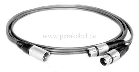Y-Kabel (symmetrisch) XLR-Stecker auf 2 x XLR-Buchsen (Neutrik)
